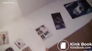 Girl lays a good sized poo.