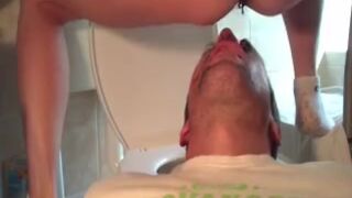 Creamy poop on slave