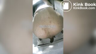 The girl used her hands to remove feces from her anus.