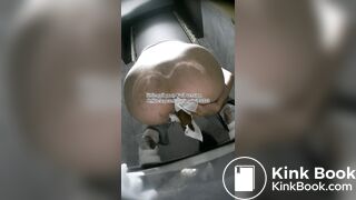 The girl used her hands to remove feces from her anus.