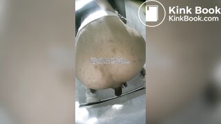 The girl used her hands to remove feces from her anus.