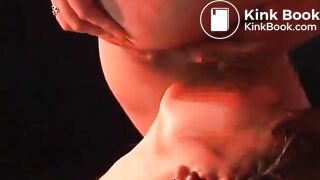 Asian girls eating shit in a pub