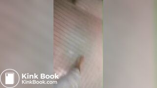 Girl pooping in public bathroom