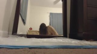 Girls drops big turd