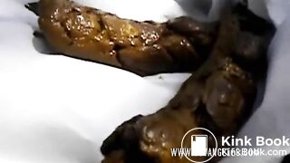 Woman taking a dump in wood - video 2