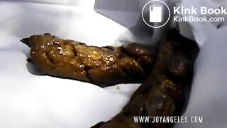 Woman taking a dump in wood - video 2