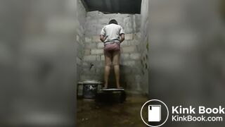Thai girl diarrhea and shit in her panty