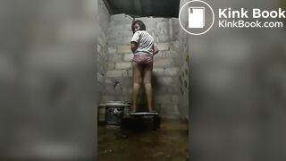 Thai girl diarrhea and shit in her panty