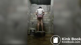 Thai girl diarrhea and shit in her panty