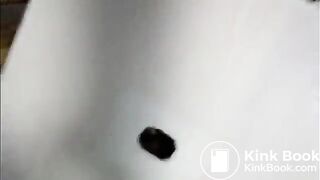 Male toilet and shitty heeljob