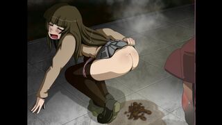 Japanese pooping girl animation - video 34