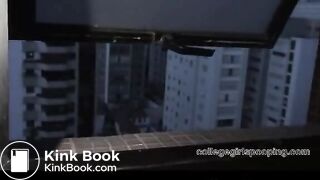 tight ass white girl poops on toilet