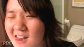 minty poops on the toilet