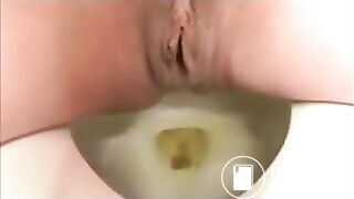 minty poops on the toilet