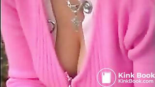 Sandra pooping panties in public, blue skirt