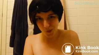 Cute girl eats her own shit