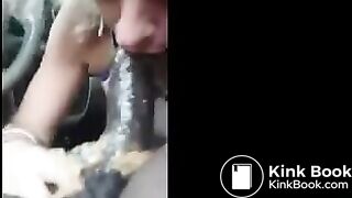 Prostitute barfing on dick