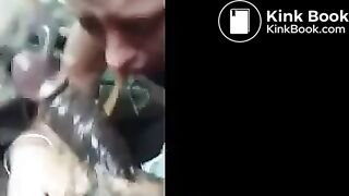 Prostitute barfing on dick