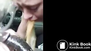 Prostitute barfing on dick