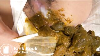 Hairy teen pooping in panties