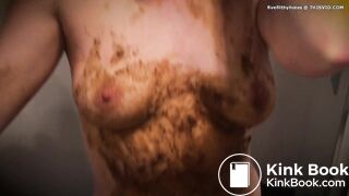 Slut plugged, has wand used on cunt and then smothered in own shit