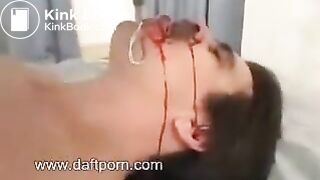 Mistress shitting on slaves mouth
