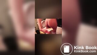 Redbone in the toilet shitting