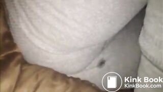 Drunk girl pooping bed