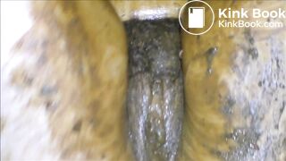 Blonde slut solo scat masturbation smearing and eating shit