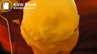 Readymade gets her diaper squished and changed