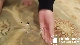 Cute amateur teen pooping at home