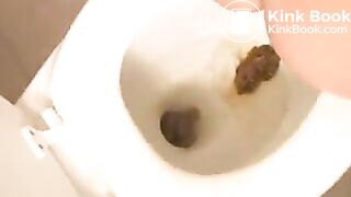 Blonde toilet scat, piss