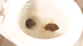 Blonde toilet scat, piss