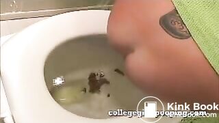 Three college girls pooping
