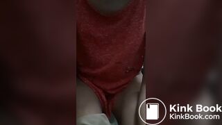 Mature woman pooping