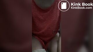 Mature woman pooping