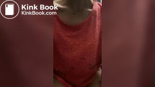 Mature woman pooping