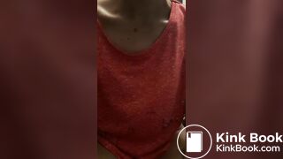 Mature woman pooping