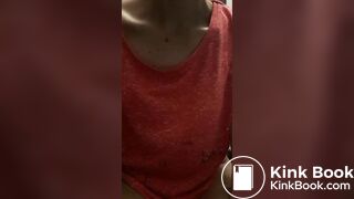 Mature woman pooping