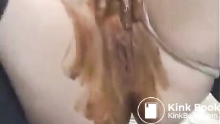 Poo pusher through throat