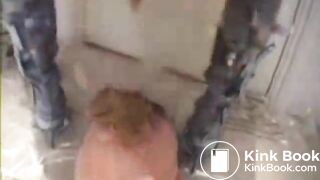 guy being fed a huge load from lady