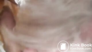 Ebony Mistress Sits on Slave