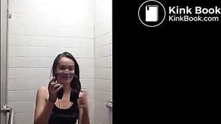 Sexy teen public toilet poop