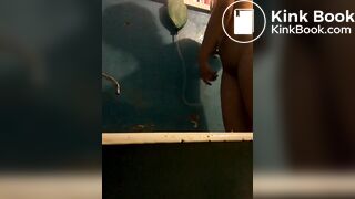 blonde russian slut Katya enema