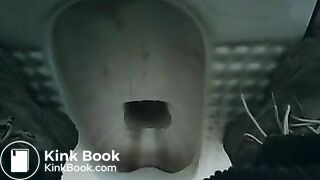 sick girl diarrhea in the toilet