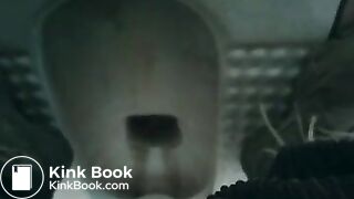 sick girl diarrhea in the toilet