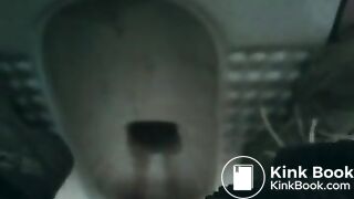 sick girl diarrhea in the toilet