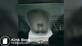 sick girl diarrhea in the toilet