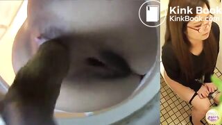 Girls on the toilet pooping