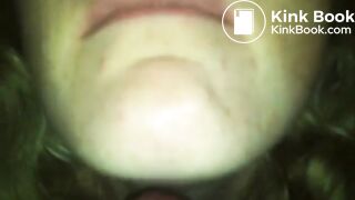 Blonde swallowing shit